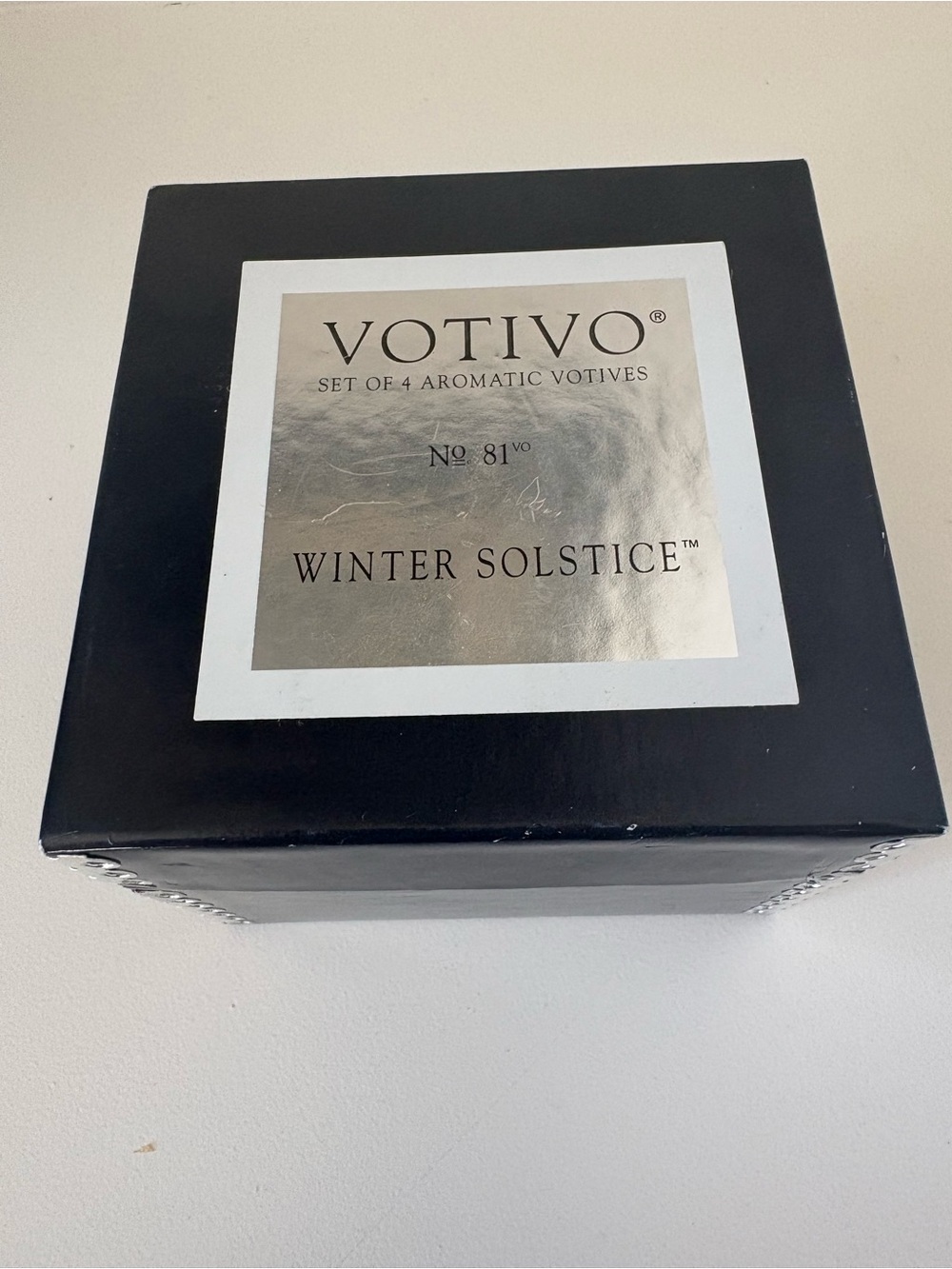 Boxed Votivo No 81 Winter Solstice Set of 4 Candles Mini Discontinued New In Box